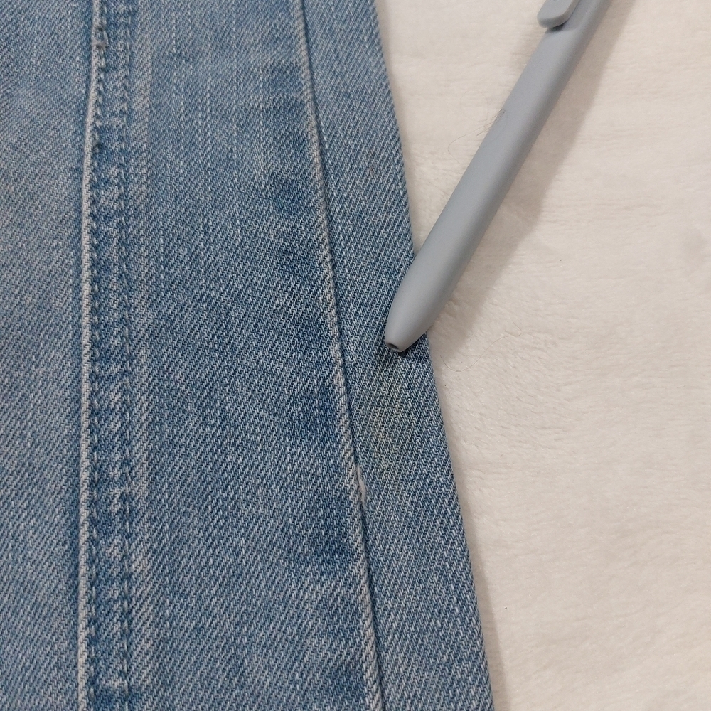LISTICLE WOMEN'S FLARE RAW HEM DENIM BLUE JEANS SIZE SMALL - Picture 4 of 12